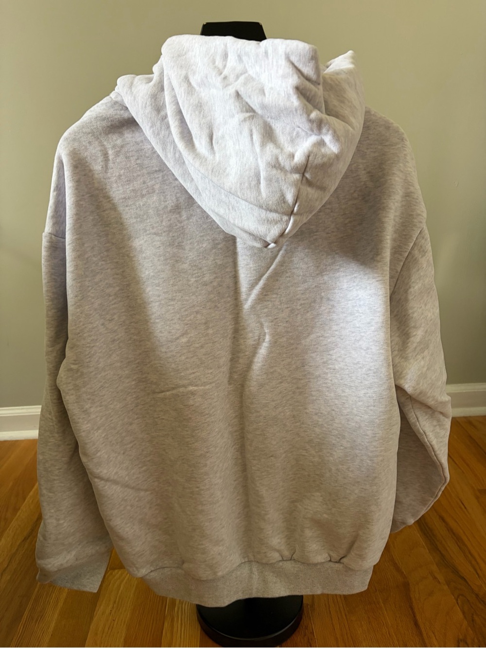 Women’s Light Gray Hoodie Sweatshirt - Casual Pullover - Picture 4 of 5